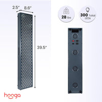 Red Light Therapy Panel Device – Full Body Panel, 630Nm 660Nm 810Nm 850Nm Red & near Infrared Light Therapy, 300 Quad Chip Leds, Brightness Control, Pulse Mode – ULTRA1500