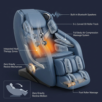 Blue Faux Leather Zero Gravity Recliner 3D Programmable Massage Chair — How It Works
