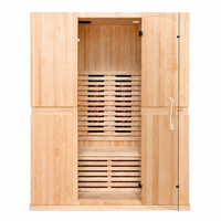 Infrared Home Sauna Designed for Daily Recovery, Hemlock Wood Construction, Full Spectrum Heating, 2 Person