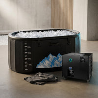 Cold Plunge Tub, 248 Gallon, 1 Horsepower, Heavy-Duty Ice Bath Tub for Athletes with Hot & Cold, Portable Inflatable Plunge Chiller with Water Treatment Kit, Immersion Therapy, Wifi (Black, 1 Set) — Studio Shot