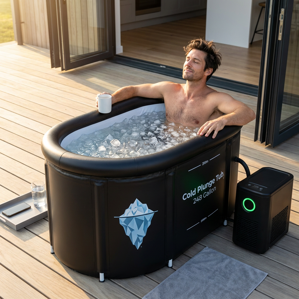 Cold Plunge Tub Engineered for Athletes, 248 Gallon Capacity, 1 HP Chiller, WiFi Control, Water Treatment Kit