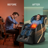 Full Body Massage Chair Designed for Complete Recovery, Zero Gravity Positioning, 5 Auto Programs, Heat Therapy — Before & After