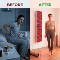 Red Light Therapy Panel Device – 660Nm Red & 850Nm near Infrared Light Therapy, LED Light Therapy Lamp, 300 Dual Chip Leds, Timer, Hanging Kit Included – PRO1500 — Before & After