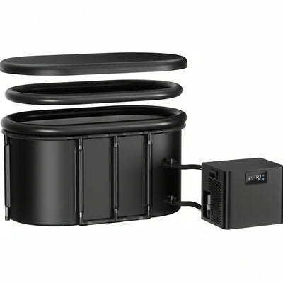 Ice Bath Chiller & Cold Plunge Tub Bundle, 1/3HP Cold Plunge Chiller with Built-In Pump & Filter, 148Gal Insulated Ice Bath Tub for Cold Therapy, Recovery, Muscle Relaxation & Wellness at Home