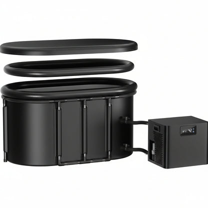 Ice Bath Chiller & Cold Plunge Tub Bundle, 1/3HP Cold Plunge Chiller with Built-In Pump & Filter, 148Gal Insulated Ice Bath Tub for Cold Therapy, Recovery, Muscle Relaxation & Wellness at Home