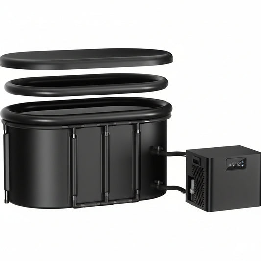 Ice Bath Chiller & Cold Plunge Tub Bundle, 1/3HP Cold Plunge Chiller with Built-In Pump & Filter, 148Gal Insulated Ice Bath Tub for Cold Therapy, Recovery, Muscle Relaxation & Wellness at Home